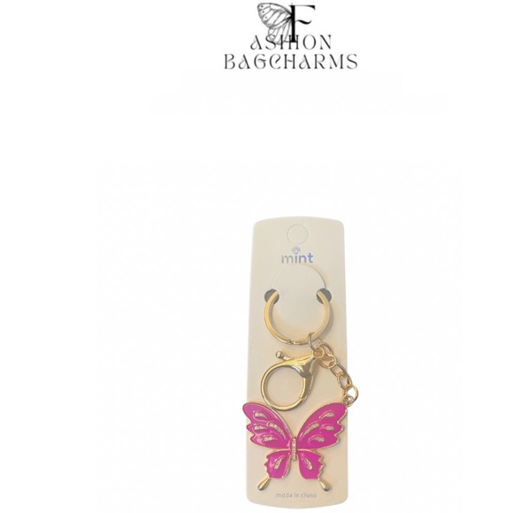 Mint Accessories - Butterfly Pink Keycharm/Bagcharm